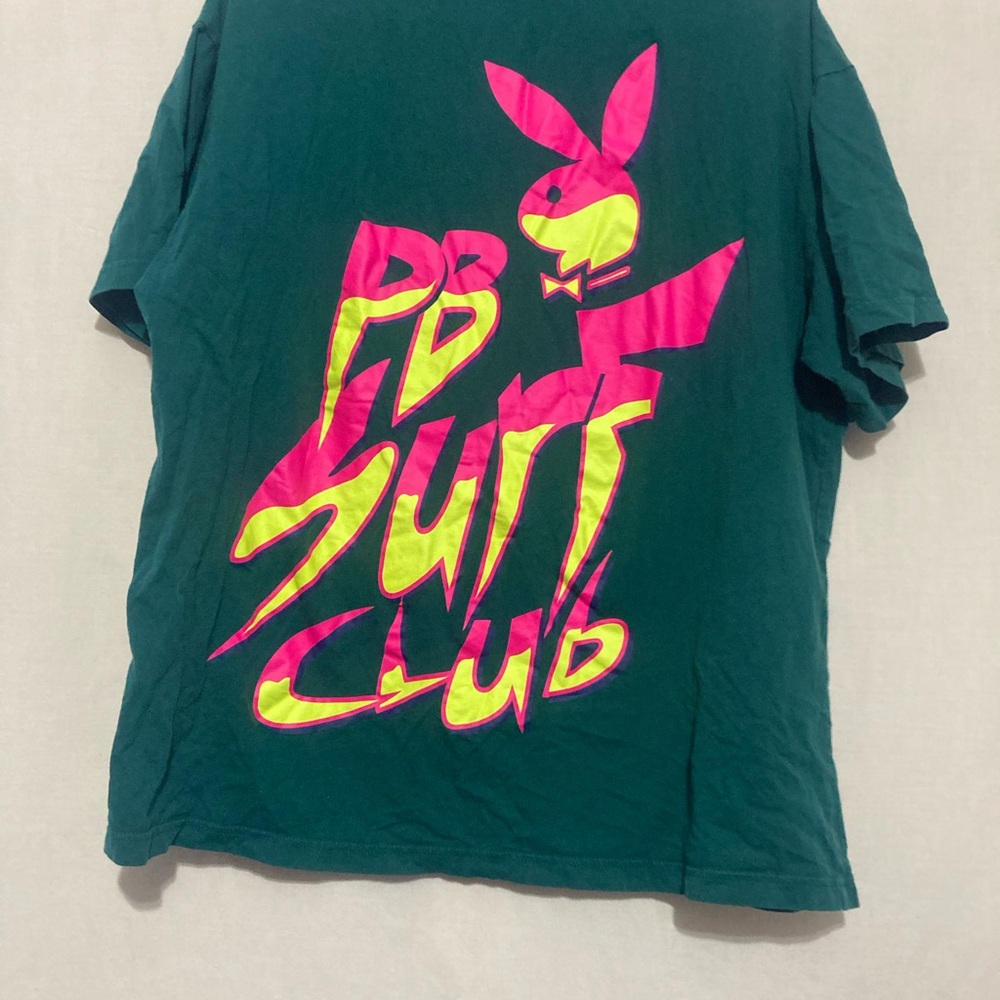 PLAYBOY Surf Club Neon Pink Graphic T Shirt
